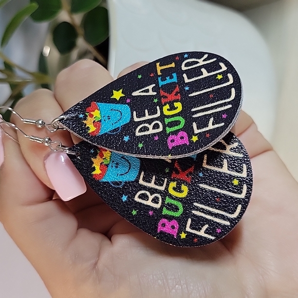 Teacher Life Kindness Drop Earrings - Picture 4 of 4